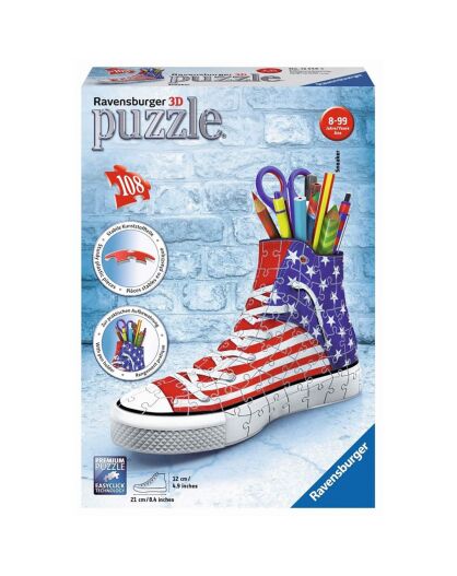 Puzzle 3D porte-crayons pantoufles - 108 pièces